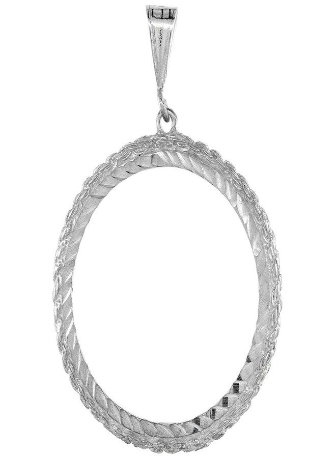 سابرينا سيلفر عملة فضية استرلينية مكسيكية من فئة 1 بيزو، إطار حبل، 34 مم، ظهر شوكي، قطع ماسي. العملة غير متضمنة. - Image 2