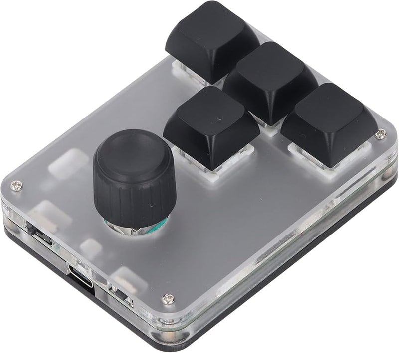 4 Key 1 Knob Mini Mechanical Keyboard Blue Switch RGB Black Wired BT Programmable Macro Custom Industrial Console - Image 4