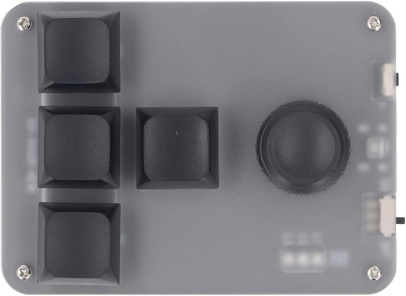 4 Key 1 Knob Mini Mechanical Keyboard Blue Switch RGB Black Wired BT Programmable Macro Custom Industrial Console - Image 1
