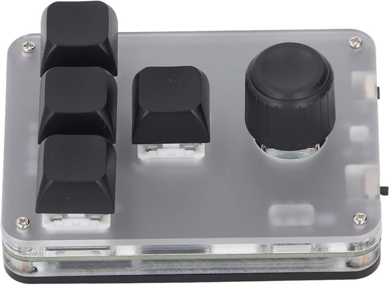 4 Key 1 Knob Mini Mechanical Keyboard Blue Switch RGB Black Wired BT Programmable Macro Custom Industrial Console - Image 5