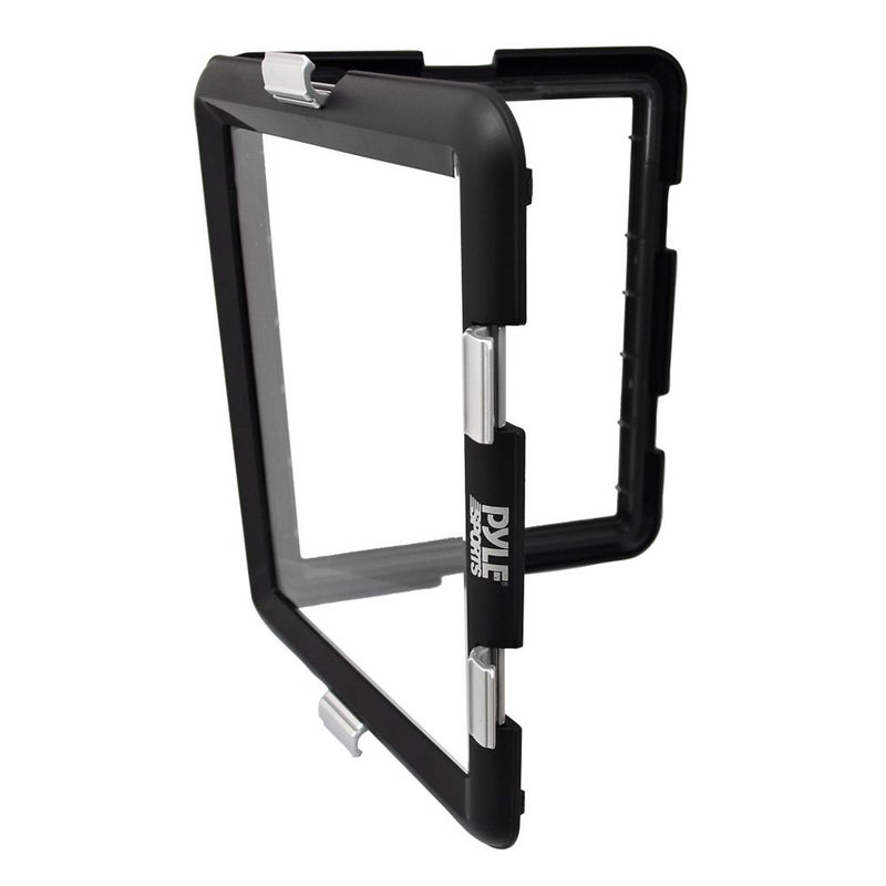 Pyle Universal iPad Waterproof Case, Marine Water Resistant IPX8 Outdoor Rugged Heavy Duty Tough Durable Shockproof Dustproof Protective Case with Screen Protector and Headphone Jack (Black) - Image 2
