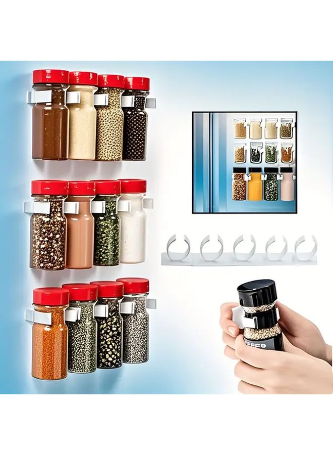 Grey 6 Piece Spice Rack Organizer Holds 30 Jars for Pantry Cabinet Storage - Image 5