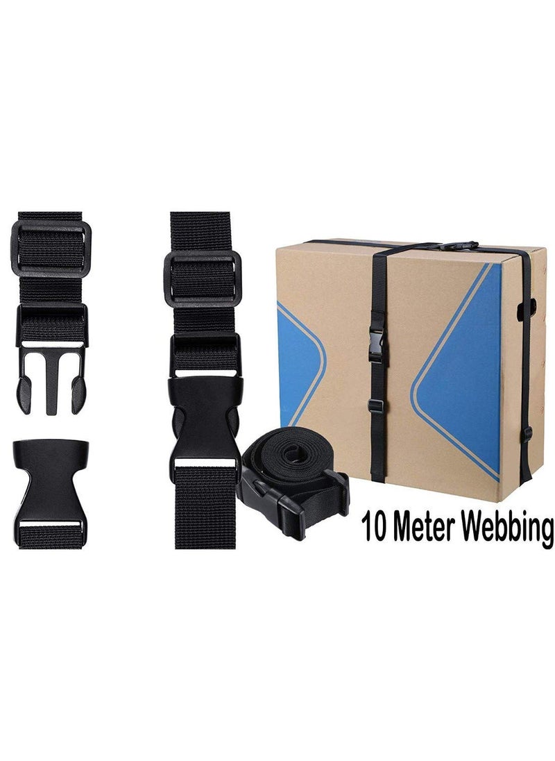 DIY Crafts DIY Crafts Design No 2 Pack Of 10 Pcs Quick Release Buckle Set TriGlide Adjustment Clips with 11 Meter Black Webbing Ribbon W Design No 2 Pack Of 10 Pcs  - Image 5
