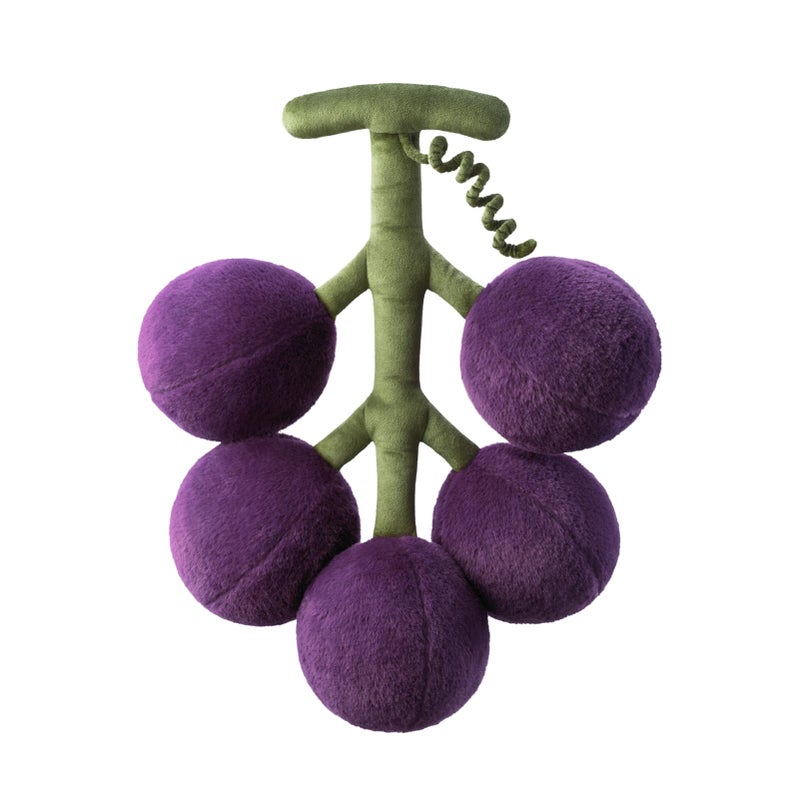 Phantoscope Fruit Shaped Pillows Series Grape Shape Throw Pillow, Fun Home Decor of Fruit Themed Shaped Cushions, Fall Decorative Shaped Pillow for Couch Bed and Chair, Purple, 18 x 13 inches - Image 1