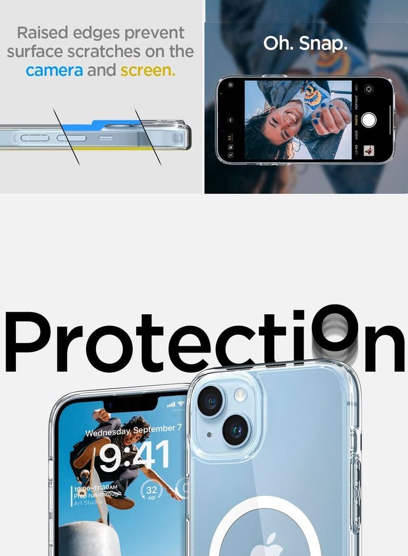Spigen Ultra Hybrid Mag iPhone 14 Plus Case Cover with Magsafe - White  - Image 5