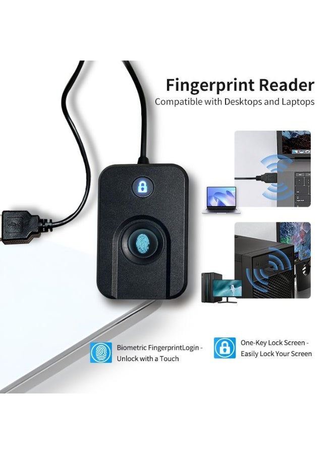 بولند قارئ بصمات الاصابع FP100 يو اس بي من بولند جهاز ماسح بصمة الاصبع البيومترية - Image 4