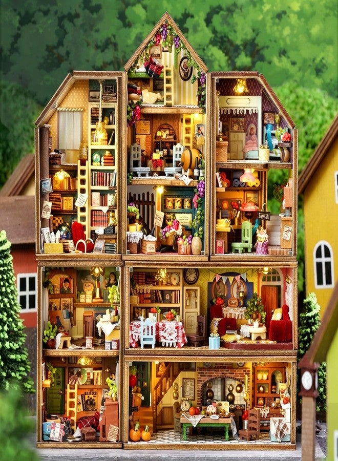 CUTEROOM DIY Miniature House Kit, CUTEROOM Mini House Kit for Adult to Build, Wooden Dollhouse Making Kit with Furniture, Christmas Birthday Gifts - Image 2