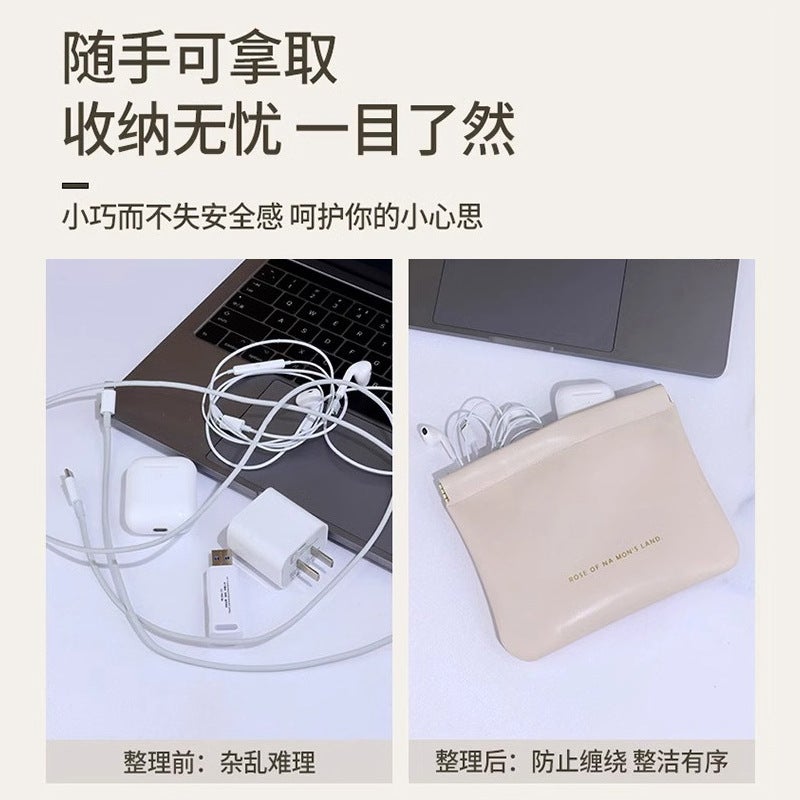 Shrapnel Cosmetic Bag Automatic Closing Storage Bag Cable Earphone Data Cable Protective Case Portable Mini Coin Purse - Image 4