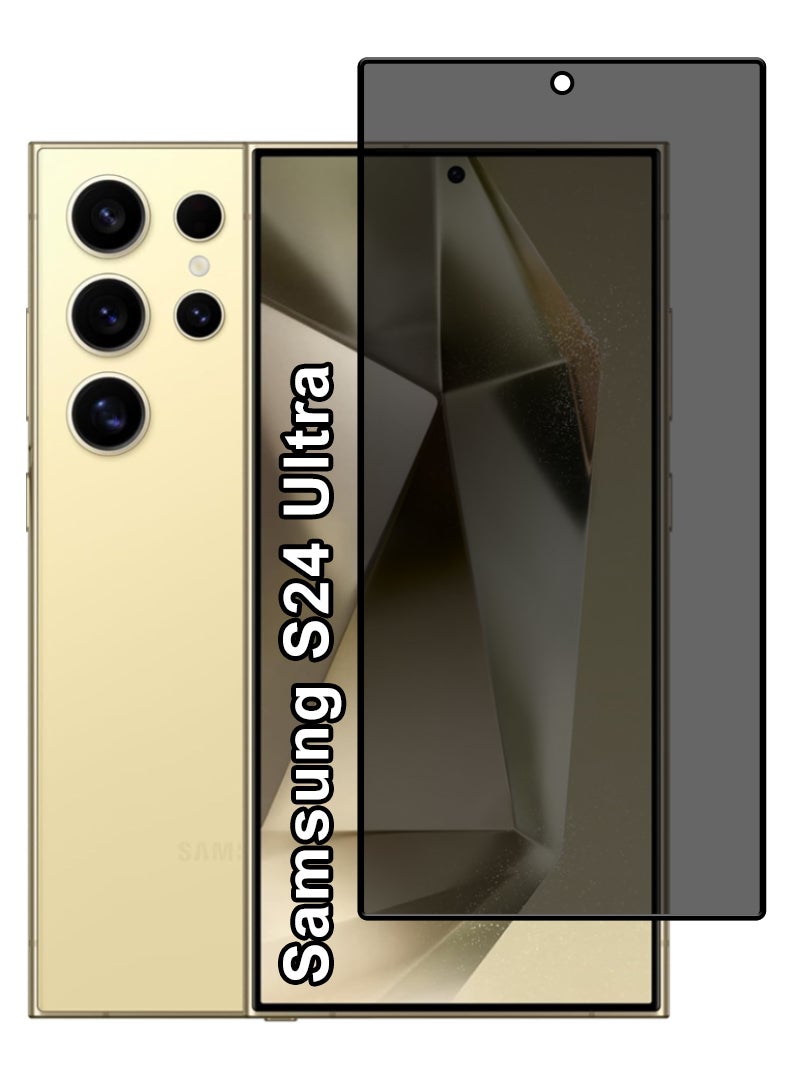 Case Up Privacy Screen Protector For Samsung Galaxy S24 Ultra 9H Hardness Anit Spy Tempered Glass Film [100% Privacy Protection], Bubble Free Easy Installation, Full Coverage And Anti Scratch - Image 1