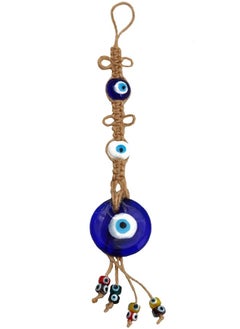 The Bros Blue Evil Eye Decoration, Blue Glass Turkish Greek Nazar Amulet Good Luck Protection Handmade Hanging Ornament for Home Office Garden Protection Door Wall Hanging Ornament Blessing Decor  - Image 1