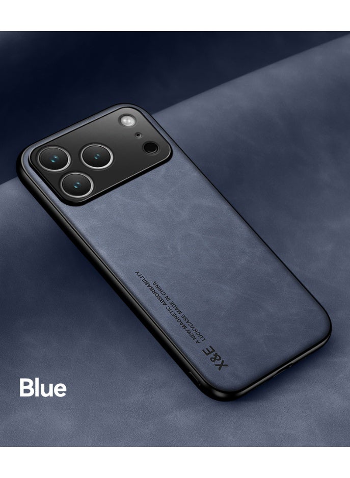 ICARLUS Case for iPhone 17 Pro Cover Bumper Built-in Metal Plate Blue - Image 2
