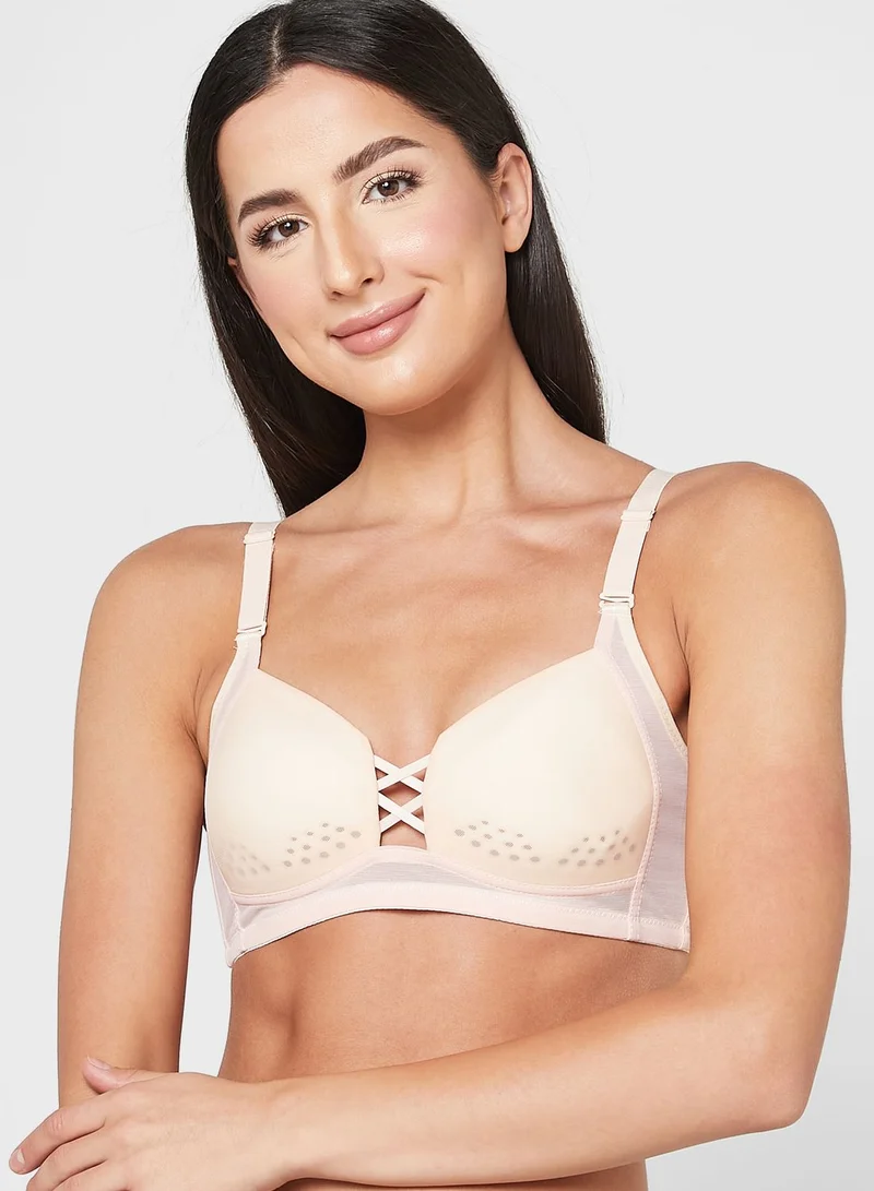 Ginger Criss Cross Detail T-Shirt Bra