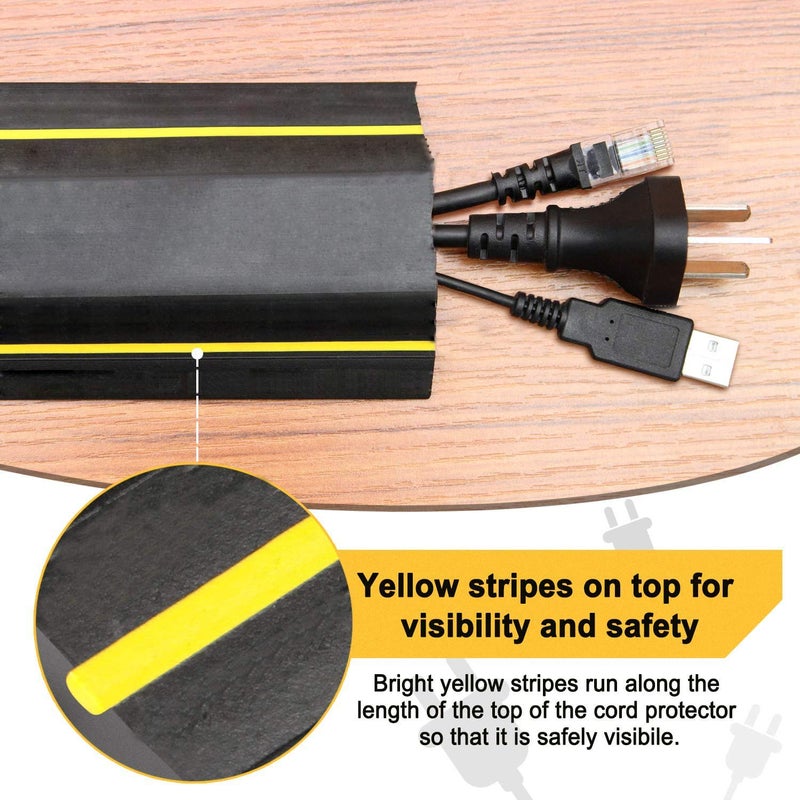 DOLPHY Floor Cable Cover, 3 Meter Floor Cords, Cables and Wires Protector 1 Channels,Perfect for Office, Home, Workshop, Warehouse, Concert, or Other Outdoor Surroundings - Image 4
