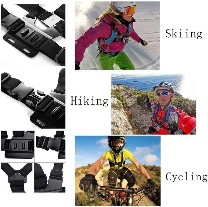 eCostConnection ACUVAR Chest Mount Strap Harness Chesty Body Mount Compatible with GoPro Hero 12, 11, 10, 9, 8, 7, 6, 5, 4, Session, 3+, 3, 2, 1, Max, Hero (2018), AKASO, DJI Osmo Action Cameras Microfiber Cloth - Image 4