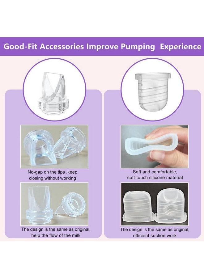 IVARONAL 27mm Full S32 Breast Pump Set with 27mm Flange for NCVI NICEGREEN Nuliie Zooawa Sunnaltree Wearable Breast Pump, Duckbill Valve Diaphragm Flange Collector Replacement Parts for S32 Breast Pump - Image 5