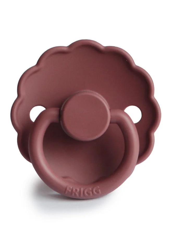 FRIGG Daisy Latex Baby Pacifier, 6-18 Months, Pack of 1, Size 2 - Woodchuck