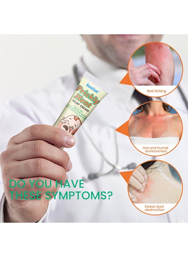 Sumifun Prickly Heat Relief Cream 30g, Quick Relief From ltching and Heat Rash, Anti-Heat Rash and Anti-Itch Plaster, Skin Care for Summer Heat Rash Caused By Sweat - Image 4