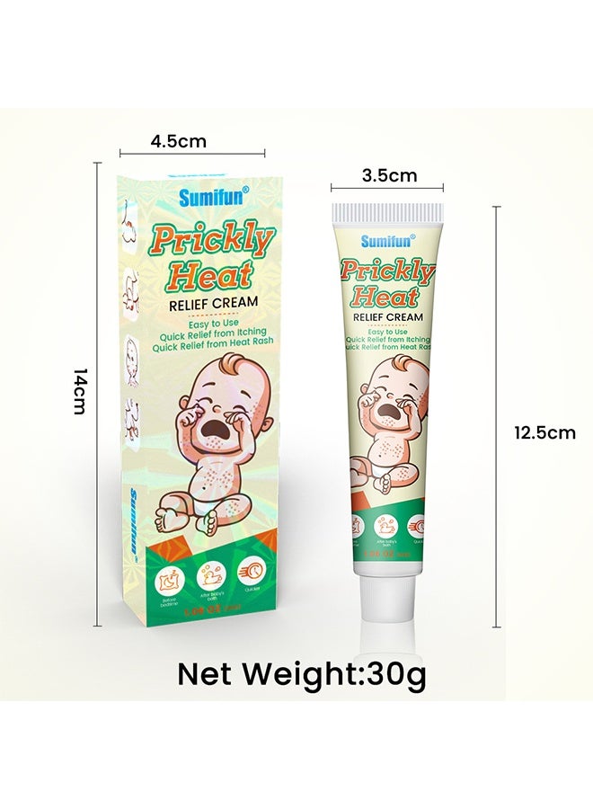Sumifun Prickly Heat Relief Cream 30g, Quick Relief From ltching and Heat Rash, Anti-Heat Rash and Anti-Itch Plaster, Skin Care for Summer Heat Rash Caused By Sweat - Image 5