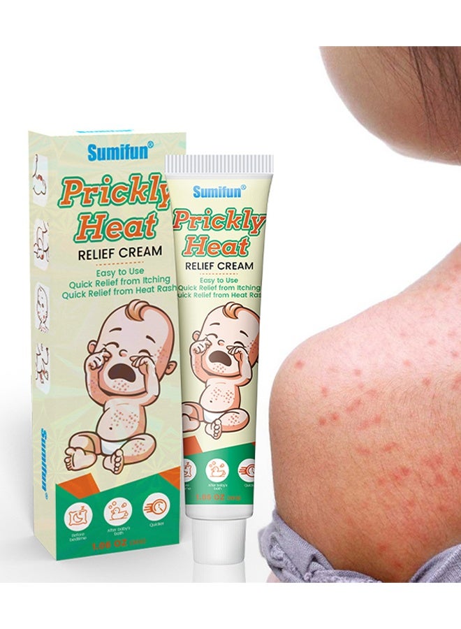 Sumifun Prickly Heat Relief Cream 30g, Quick Relief From ltching and Heat Rash, Anti-Heat Rash and Anti-Itch Plaster, Skin Care for Summer Heat Rash Caused By Sweat - Image 1