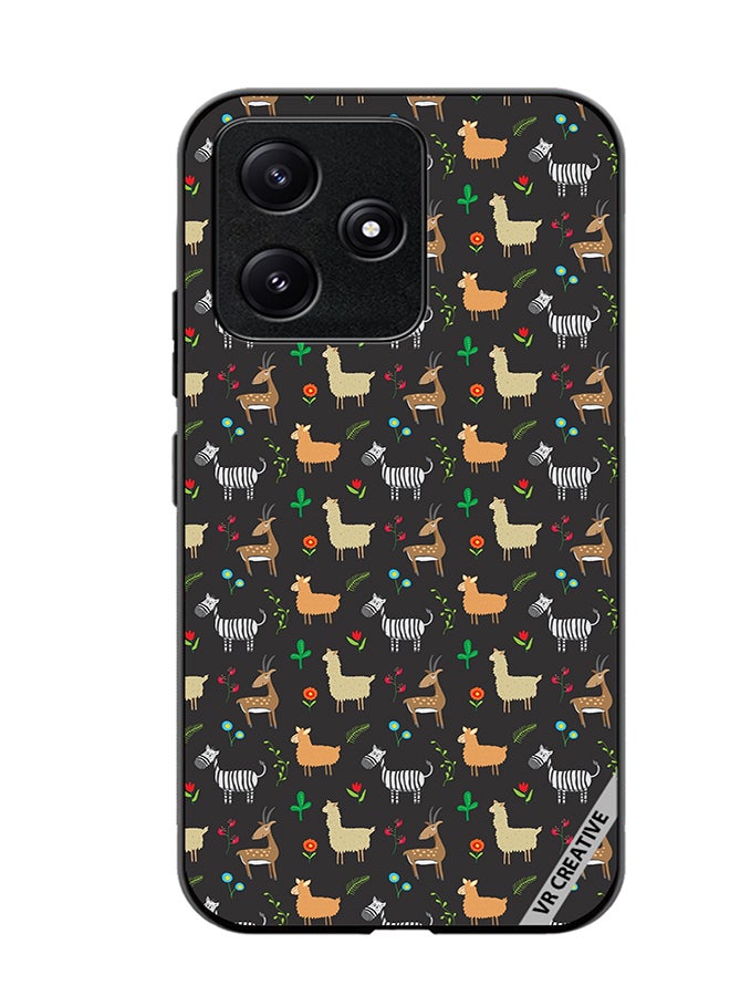 VR CREATIVE Protective Case Cover For Xiaomi Poco M6 Pro 5G Jungle Animals Pattern Design Multicolour - Image 1