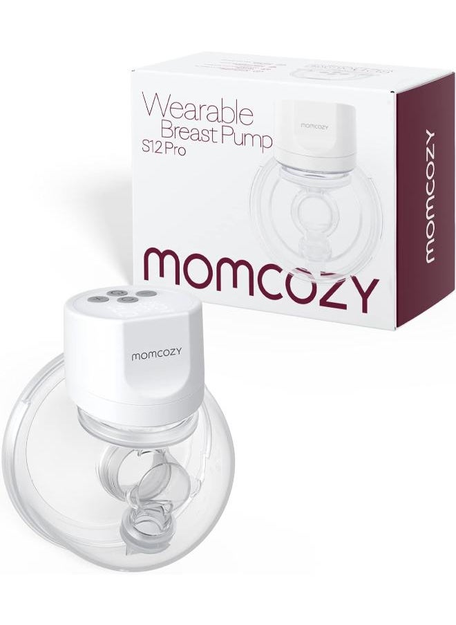 Momcozy Momcozy S12 Pro Hands-Free Breast Pump, Wearable Pump with Comfortable Double-Sealed Flange, 3 Modes & 9 Levels Electric Breast Pump Portable for Easy Pumping, Smart Display, 24mm  - Image 1