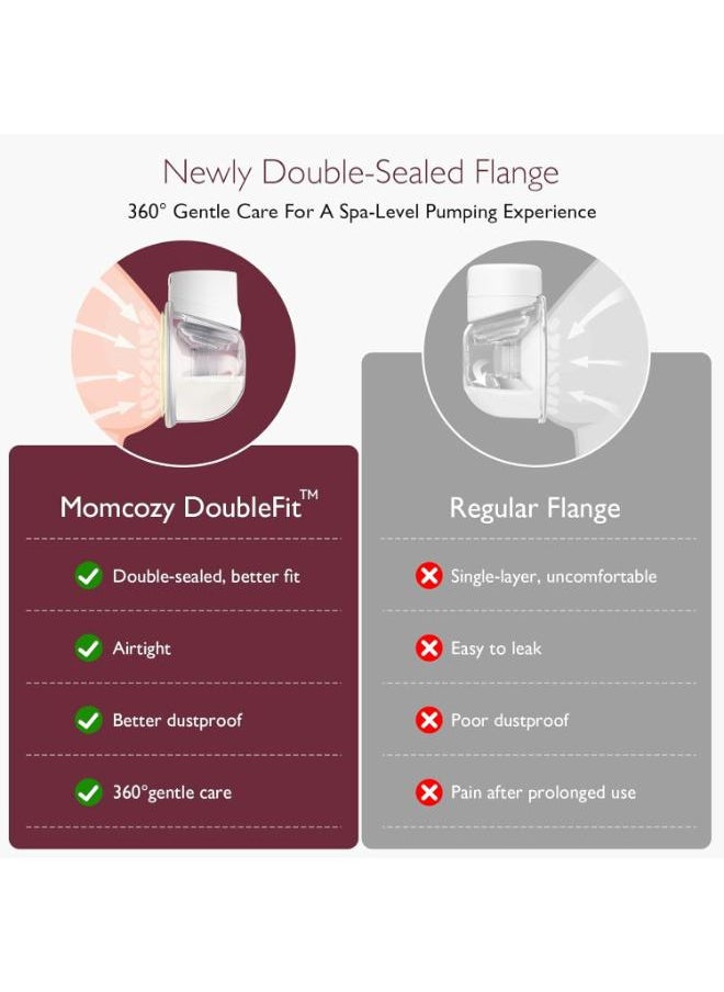 Momcozy Momcozy S12 Pro Hands-Free Breast Pump, Wearable Pump with Comfortable Double-Sealed Flange, 3 Modes & 9 Levels Electric Breast Pump Portable for Easy Pumping, Smart Display, 24mm  - Image 3
