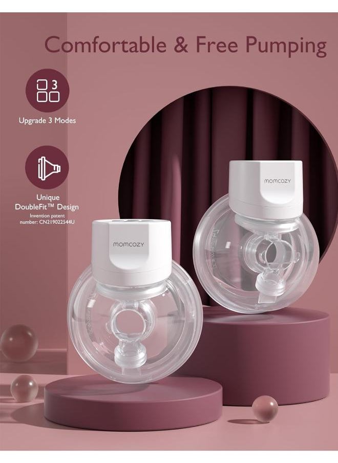 Momcozy Momcozy S12 Pro Hands-Free Breast Pump, Wearable Pump with Comfortable Double-Sealed Flange, 3 Modes & 9 Levels Electric Breast Pump Portable for Easy Pumping, Smart Display, 24mm  - Image 2