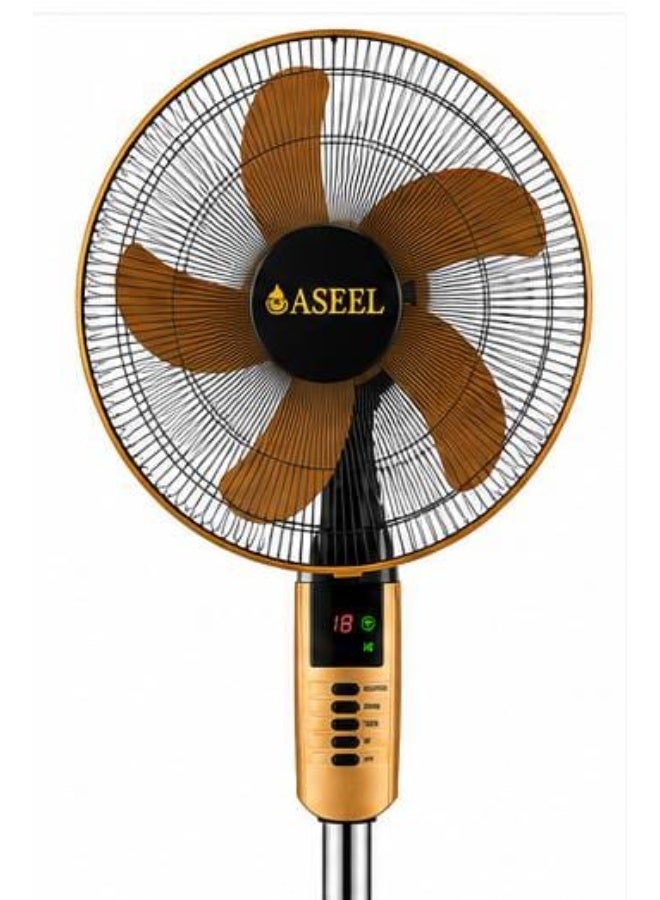 ASEEL Remote Control Standing Fan with LED Display | 4 Speed Pedestal Fan | Wide Oscillation | 16 Hour Timer | Adjustable Height | Quiet Electric Fan - Image 2