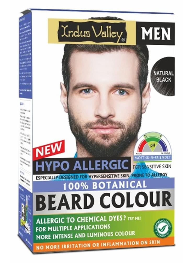 INDUS VALLEY 100 Botanical Hypo Allergic Aqua Beard Colour  Black 100g 15ml