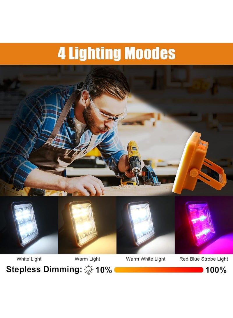 Portable led work solar light 100w, 10000lm solar work light, IP66 waterproof USB portable rechargeable flood light job site lighting for outdoor car repair camping emergency worklight - Image 5