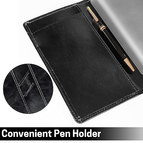 Aurya Leather Checkbook Covers for Personal Checkbook, Checkbook Holder with Free Vinyl Divider, Checkbook Cover for Duplicate Checks for Men and Women - Image 4