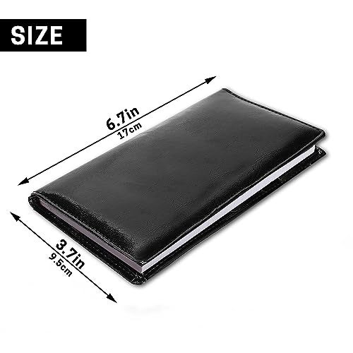 Aurya Leather Checkbook Covers for Personal Checkbook, Checkbook Holder with Free Vinyl Divider, Checkbook Cover for Duplicate Checks for Men and Women - Image 2