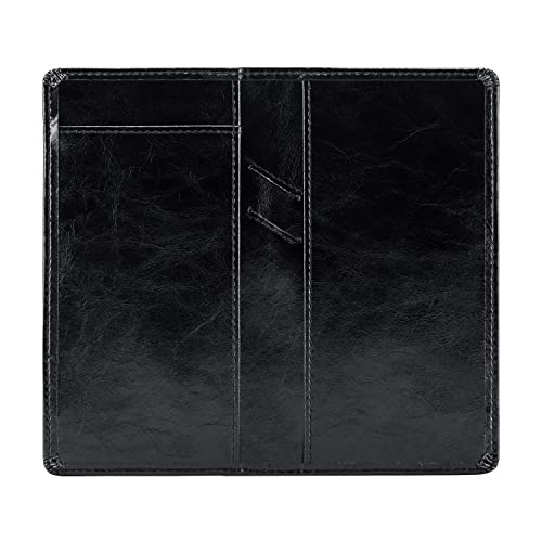 Aurya Leather Checkbook Covers for Personal Checkbook, Checkbook Holder with Free Vinyl Divider, Checkbook Cover for Duplicate Checks for Men and Women - Image 1