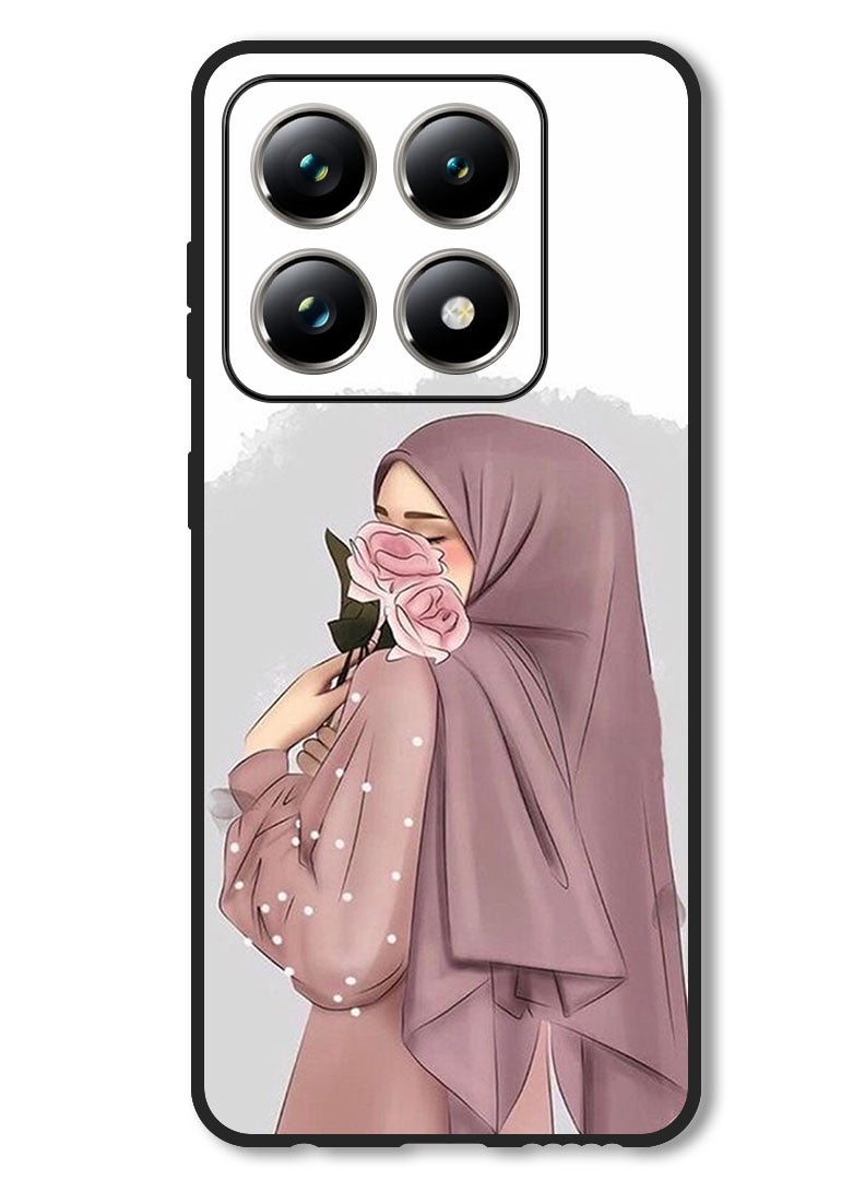 Theodor Case Compatible with Xiaomi 14T Protection Shockproof Bumper Cover Holding Roses Girl - Image 1