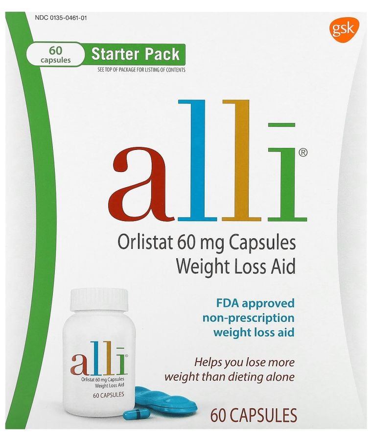 Orlistat Weight Loss Aid Starter Pack 60 mg 60 Capsules