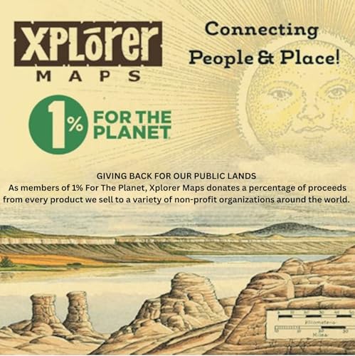Xplorer Maps USA Map Poster – 18x24 Vintage-Style Lithographic Print with Soy-Based Inks – Made in USA - Image 5