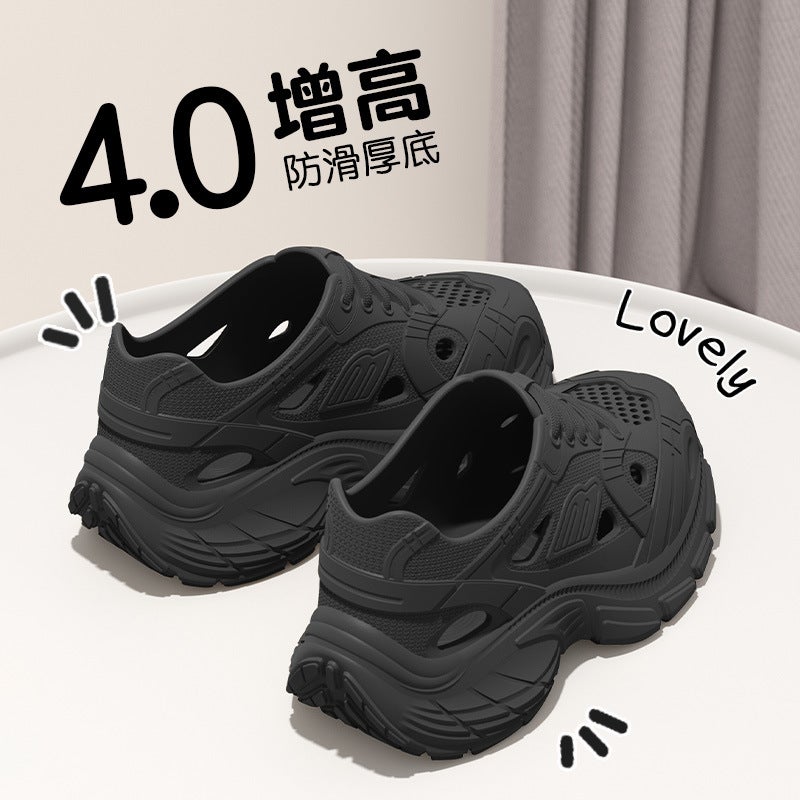Hole Shoes Men'S And Women'S Summer Outer Wear Thick Sole Deodorant Non-Slip Beach Driving Breathable Sandals And Slippers - Image 4