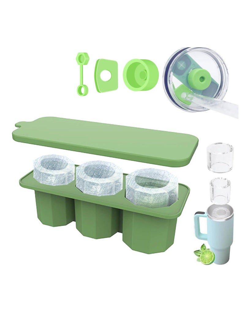 Stanley ice cube tray, suitable for 30/40oz Stanley water glass ice making mold, reusable cylindrical silicone ice cube mold, can be used for ice drinks, juice, whiskey, cocktails - Image 1