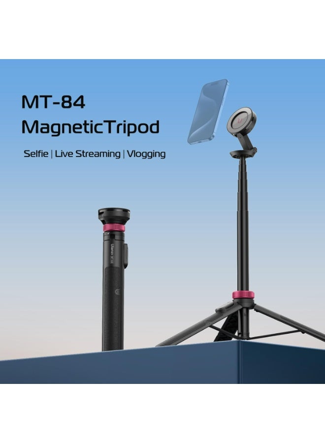 يولانزي حامل ثلاثي القوائم مغناطيسي للهاتف من يولانزي بطول 61 بوصة مع جهاز تحكم عن بعد لاسلكي، حامل هاتف قابل للتمديد، متوافق مع MagSafe، حامل ثلاثي القوائم للهواتف المحمولة لأجهزة iPhone 17 و16 و15 و14 و13 و12 وهواتف Android - Image 2