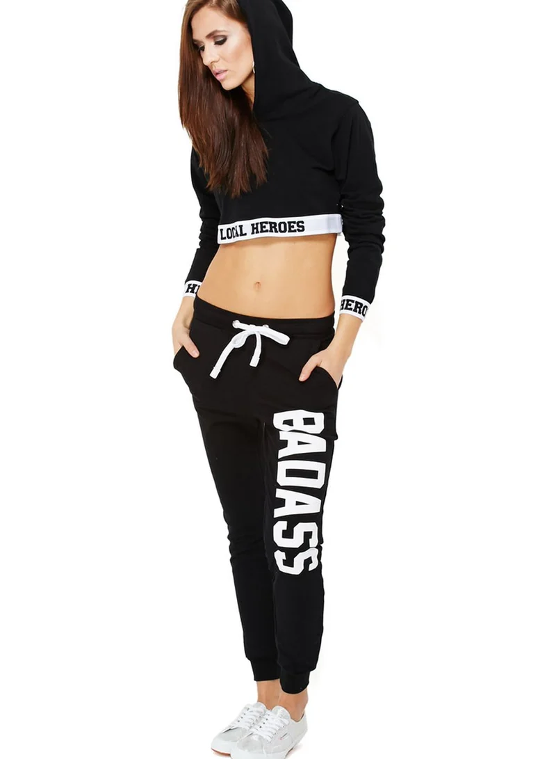 Local Heroes Logo Text Crop Hoodie