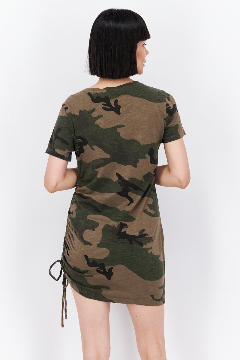 Sanctuary Women Camouflage Mini Casual Dress, Multicolor - Image 3
