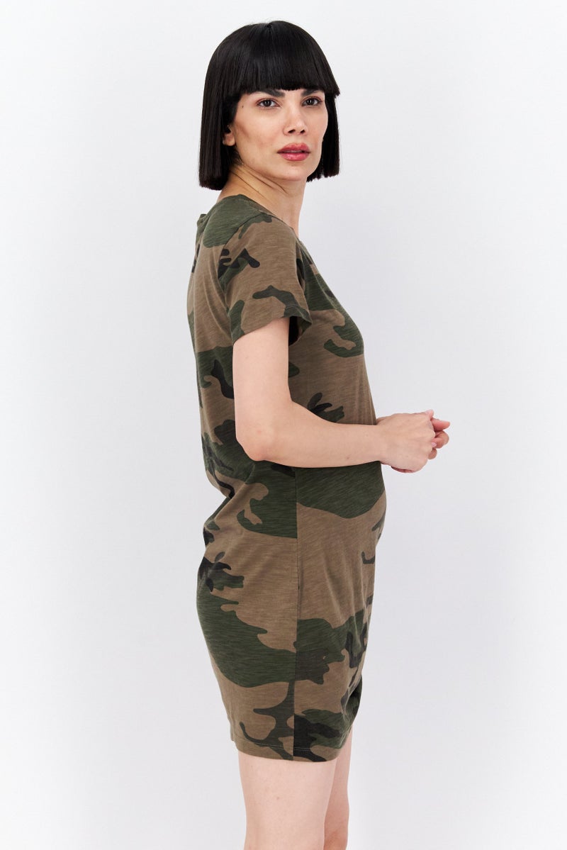 Sanctuary Women Camouflage Mini Casual Dress, Multicolor - Image 4