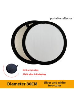 Generic Portable 5-in-1 Photography Reflector[two in one] * silver and white double color [diameter 80cm]] [two in one] * silver and white double color [diameter 80cm]] 