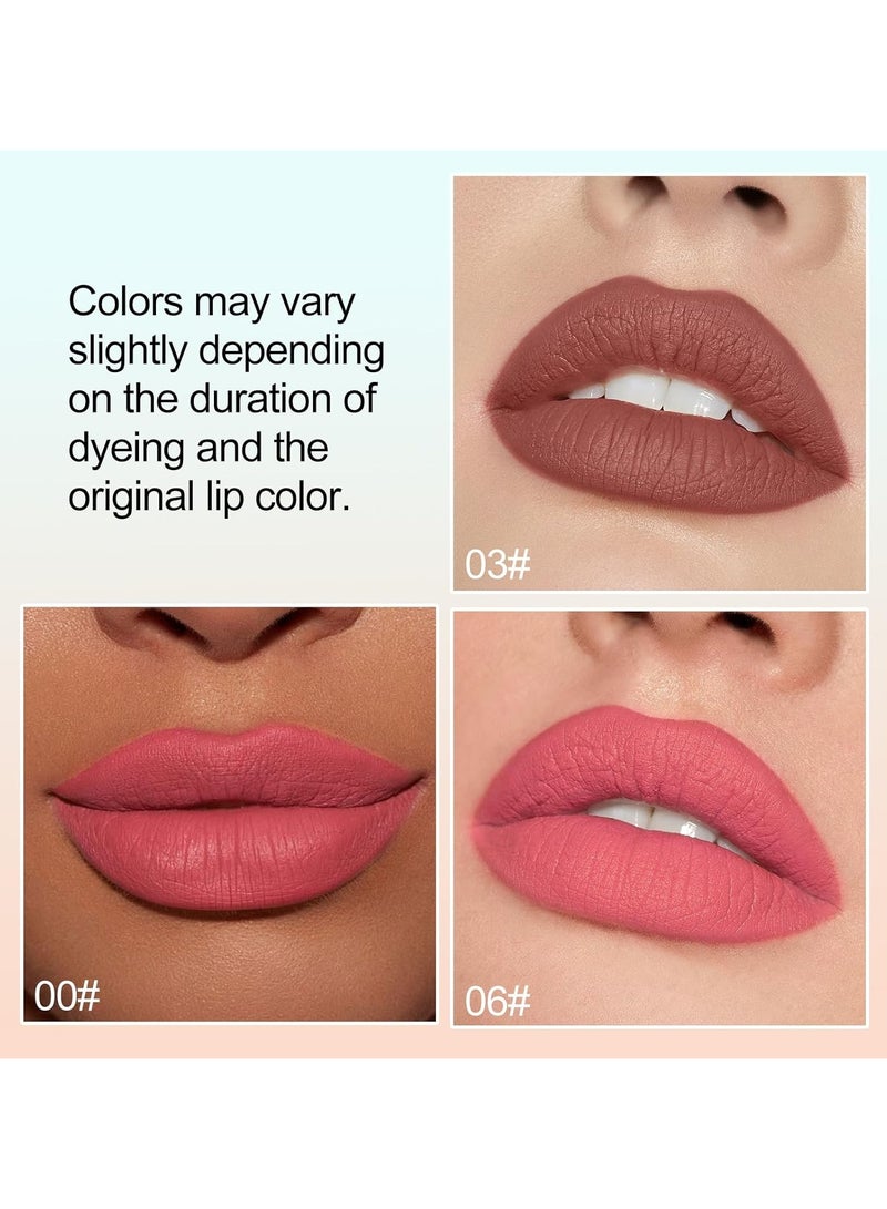 OLIBOLLA Lip Liner Tint Peel Off - 3 Colors Waterproof&Sweatproof Lip Stain Peel Off Set with Tweezers, High-Pigment Long-Wearing Matte Finish Tattoo for Women, Full Lips, Non-Stick Cup - Image 2