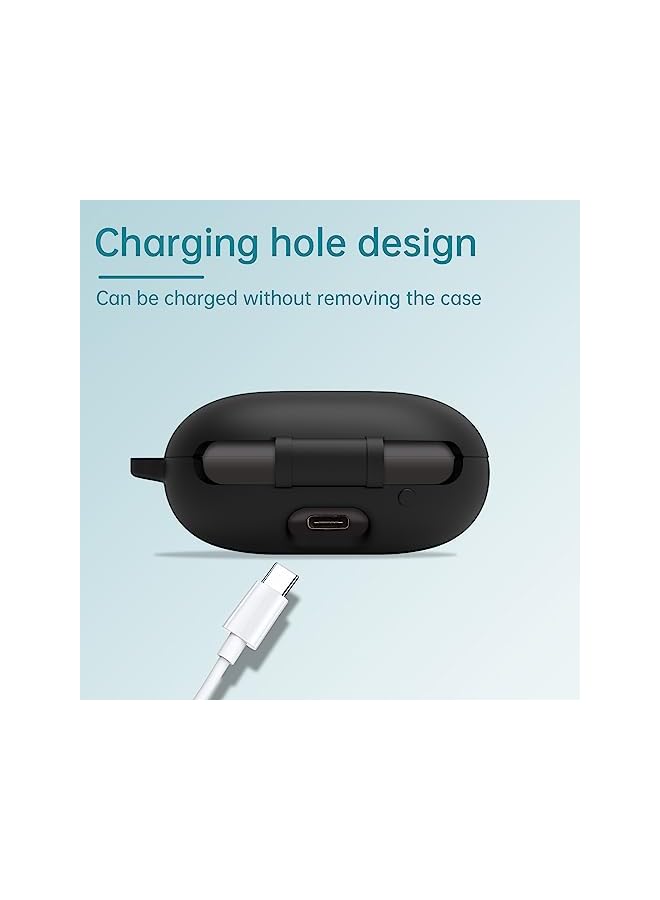 erorex جراب سيليكون متوافق مع Space A40 جراب مقاوم للصدمات رفيع من السيليكون الفاخر مع حلقة تثبيت باللون الأسود - Image 3