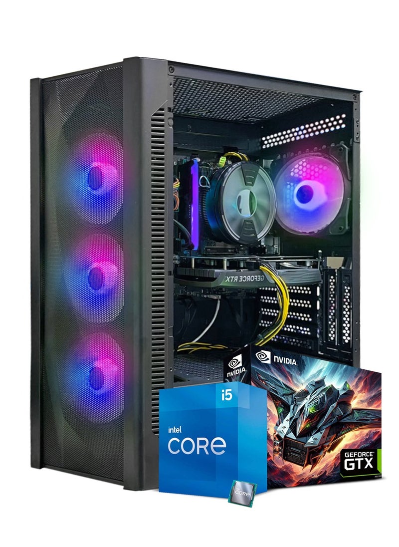 Truenort Gaming PC, Intel Core i5-11400F, GTX 1650, 16GB RAM, 512GB SSD, Window 11 Pro, Black Case  - Image 1