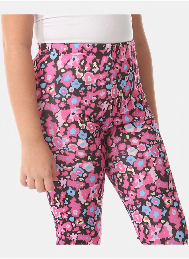 DIADORA - Printed Girls Cotton Leggings - Image 1