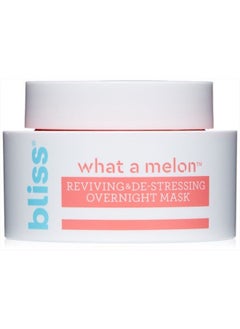 BLISS What a Melon Overnight Facial Mask - 1.7 Oz - Reviving & De-stressing Overnight Mask - Hydrates, Nourishes, and Softens - All Skin Types - Vegan & Cruelty-Free  - Image 1