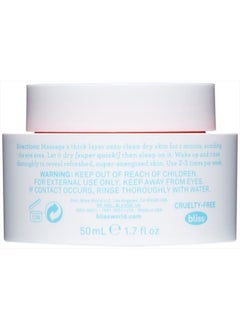 BLISS What a Melon Overnight Facial Mask - 1.7 Oz - Reviving & De-stressing Overnight Mask - Hydrates, Nourishes, and Softens - All Skin Types - Vegan & Cruelty-Free  - Image 2