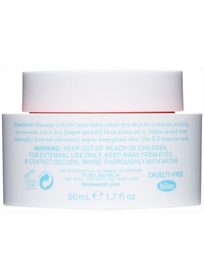 BLISS - What a Melon Overnight Facial Mask - 1.7 Oz - Reviving & De-stressing Overnight Mask - Hydrates, Nourishes, and Softens - All Skin Types - Vegan & Cruelty-Free - Image 1